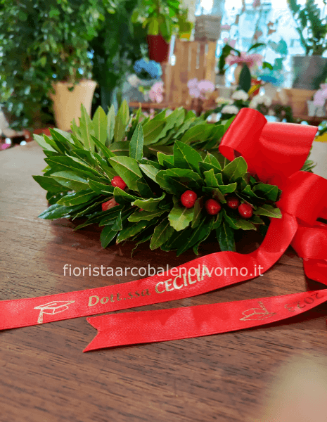 coroncina laurea con bacche iperico